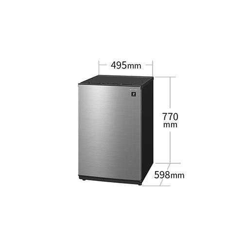 【長期保証付】シャープ(SHARP) FJ-HM7K-H メタリックグレー 1ドア冷凍庫 グルメクール どっちもドア 72L 幅495mm