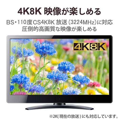 DXアンテナ 4JW1SLS(P) テレビ接続用同軸ケーブル ホワイト