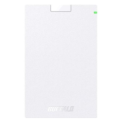 バッファロー(BUFFALO) HD-PGAC2U3-WA ホワイト USB Type-C & USB Type-A ケーブル付属 ポータブルHDD 2TB