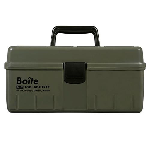 ベストコ MA-4025 カーキ Boiteパーツ 工具箱 ツールボックス 中皿式タイプ
