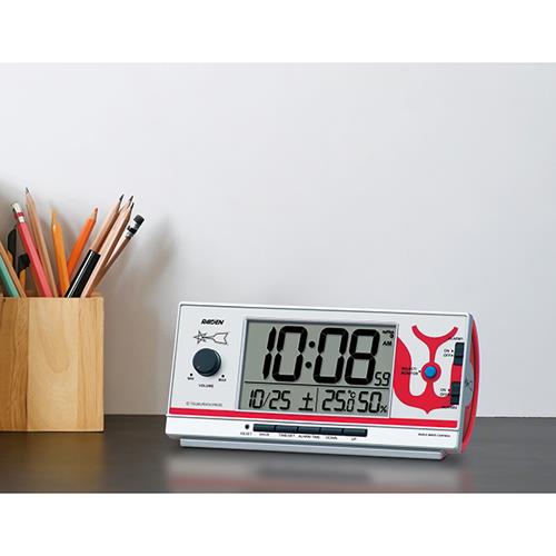 セイコー(SEIKO) CQ165S 銀色メタリック塗装 電波目覚まし時計 ウルトラマン 55周年記念モデル