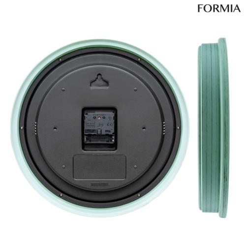 保土ヶ谷電子販売 HIC-011RC-GN グリーン インテリアアナログ電波掛け時計 Formia フォルミア 夜間秒針停止 ポップ