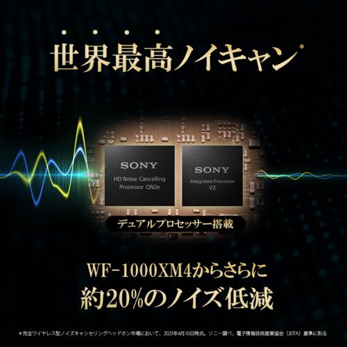 ソニー(SONY) WF-1000XM5 S シルバー ノイズキャンセリング機能 完全ワイヤレスイヤホン