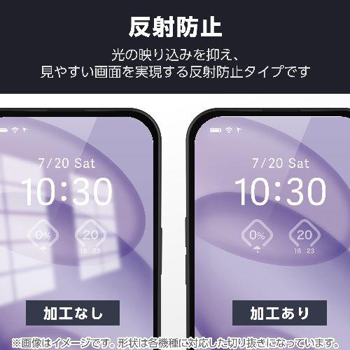 エレコム(ELECOM) PM-S244FLF AQUOS sense9 SH-53E用 フィルム アンチグレア 抗菌 指紋防止 反射防止 マット 気泡防止