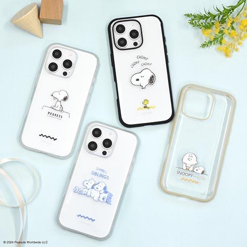 グルマンディーズ(gourmandis) SNGG-83C きょうだい ピーナッツ スヌーピー IIIIfit Clear iPhone16 Pro 対応 ケース