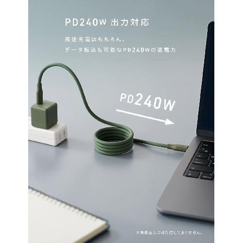 CIO(シーアイオー) CIO-SLSC30000-CC1-PP パープル スパイラルシリコンケーブル CtoC 1m