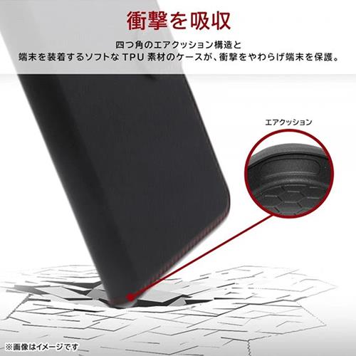 ray-out(レイ・アウト) RT-ARW2ELC1/BR ブラック/レッド arrows We2用 耐衝撃 手帳型レザーケース