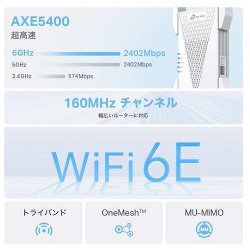 TP-Link(ティーピーリンク) RE815XE AXE5400 Wi-Fi 6E中継器