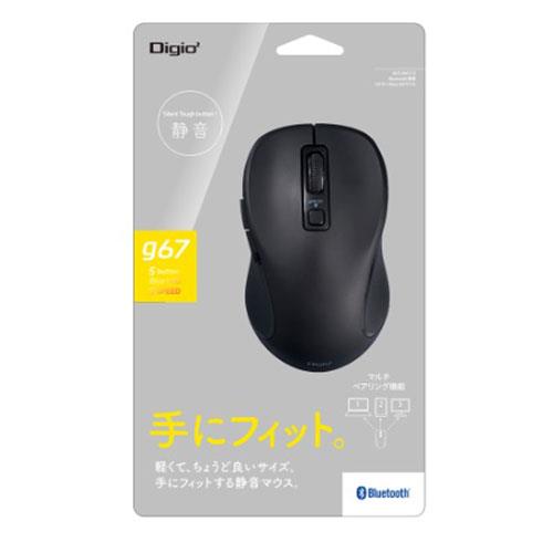 ナカバヤシ MUS-BKF215BK ブラック Bluetooth静音5ボタンBlueLEDマウス