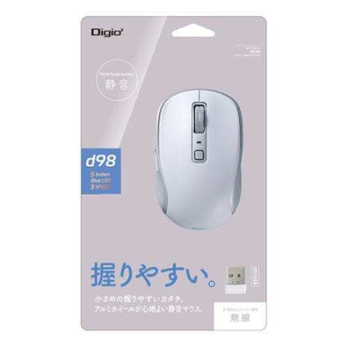 ナカバヤシ MUS-RKF216W(ホワイト) 無線静音5ボタンBlueLEDマウス