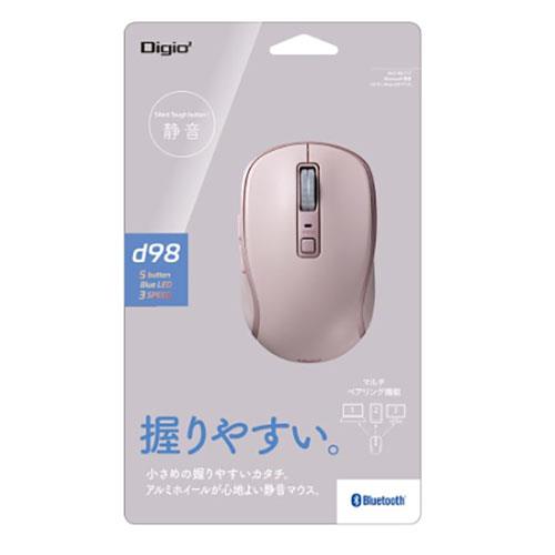 ナカバヤシ MUS-BKF217P(ピンク) Bluetooth静音5ボタンBlueLEDマウス