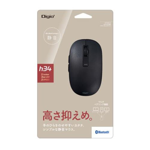 ナカバヤシ MUS-BKF219BK(ブラック) Bluetooth静音5ボタンBlueLEDマウス