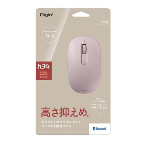 ナカバヤシ MUS-BKF219P(ピンク) Bluetooth静音5ボタンBlueLEDマウス