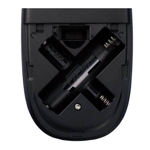 ナカバヤシ MUS-RKT211BK ブラック 2Way電池 無線3ボタン Blue LEDマウス