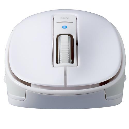ナカバヤシ MUS-BKT174W(ホワイト) Bluetooth5 静音3ボタンBlueLEDマウス