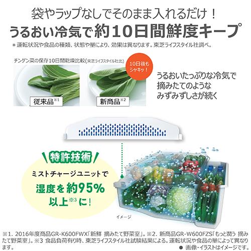 【標準設置料金込】東芝(TOSHIBA) GR-Y460FZ-UC グレインアイボリー 6ドア冷蔵庫 フレンチドア 461L 幅650mm