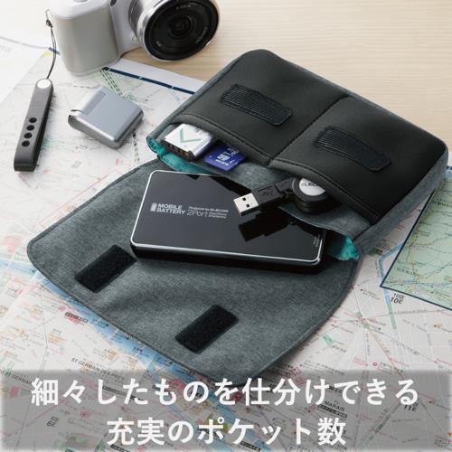 エレコム(ELECOM) BMA-GP05BK(ブラック) マルチ収納ポーチ コンパクトタイプ