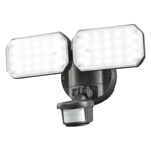 オーム電機(OHM) LS-B312 monban 防犯センサーライト 2灯 リチウム充電池式 2000ルーメン