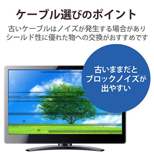 DXアンテナ 4JW1SLS(P) テレビ接続用同軸ケーブル ホワイト
