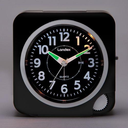 芳国産業 YT5317BK ブラック ランデックス 置時計 ネオサイドワーク 連続秒針