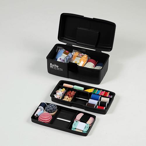 ベストコ MA-4026(ブラック) Boiteパーツ 工具箱 ツールボックス 中皿式タイプ