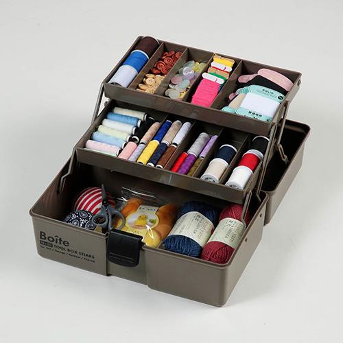 ベストコ MA-4027 ブラウン Boiteパーツ 工具箱 ツールボックス 仕切式タイプ