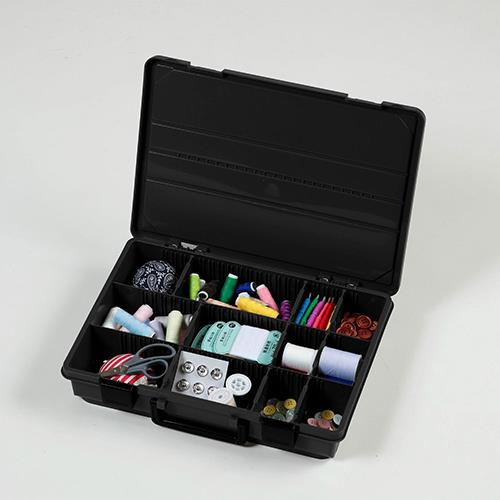 ベストコ MA-4032 ブラック 小物収納 パーツストレージ ボックス 仕切付 Boiteリビング