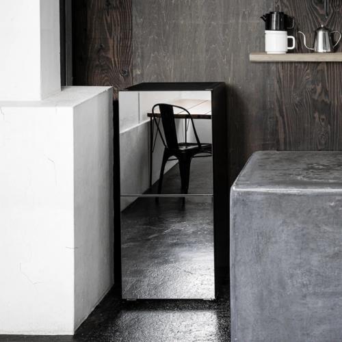 【設置+リサイクル】ツインバード(TWINBIRD) HR-GJ12B ブラック 2ドア冷凍冷蔵庫 ミラーガラスデザイン 121L 右開き 幅495mm