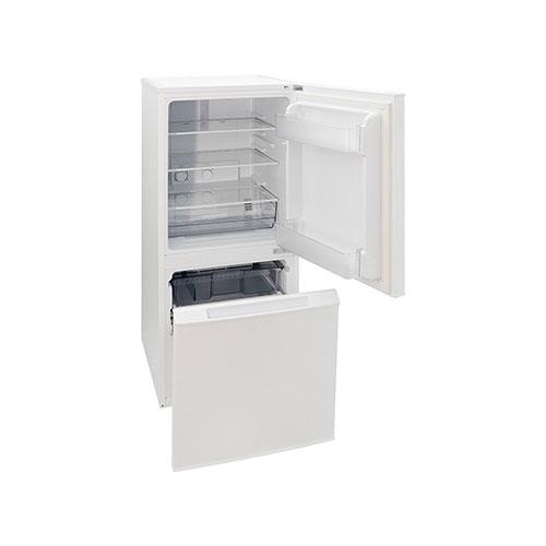 【設置+リサイクル】SKJAPAN(エスケイジャパン) SR-A140NF ホワイト 2ドア冷蔵庫 右開き 139L 幅485mm