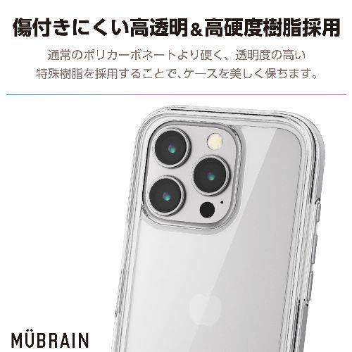 エレコム(ELECOM) PM-A24CHVAIR2WH(ホワイト×クリア) iPhone16 Pro ケース ハイブリッド 衝撃吸収 軽量 カメラレンズ保護設計 MUBRAIN