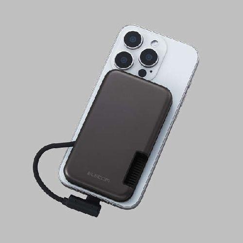 エレコム(ELECOM) ESD-EPB1000GBK(ブラック) iPhone向けケーブル一体型外付けSSD 1TB