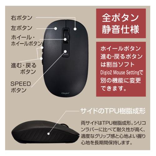 ナカバヤシ MUS-RKF218W(ホワイト) 無線静音5ボタンBlueLEDマウス