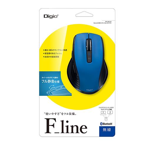 ナカバヤシ MUS-BKF228BL ブルー F_line Bluetooth静音5ボタンBlueLEDマウス