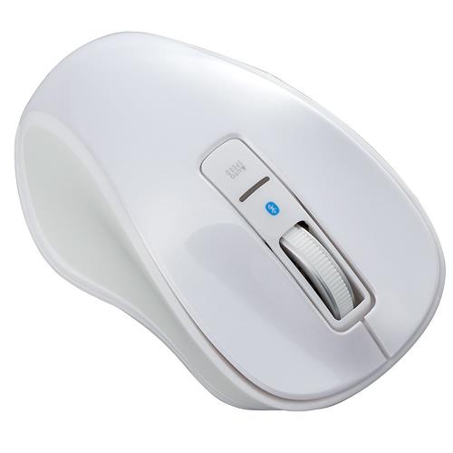 ナカバヤシ MUS-BKT174W(ホワイト) Bluetooth5 静音3ボタンBlueLEDマウス