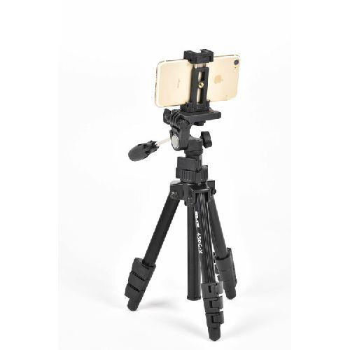 スリック(SLIK) 450G-X SILK アルミ4段三脚 レバーロック式 スマートフォンホルダー付属 軽量タイプ