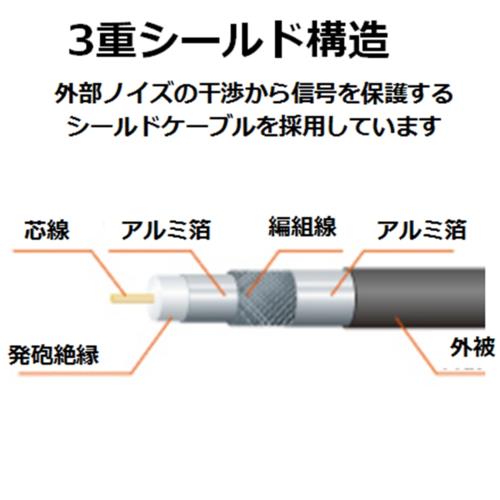 エレコム(ELECOM) AV-ATLS70BK ブラック アンテナケーブル L型-ストレート 7m