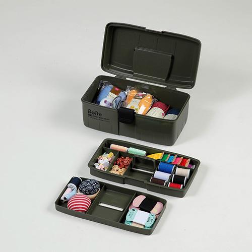 ベストコ MA-4025 カーキ Boiteパーツ 工具箱 ツールボックス 中皿式タイプ