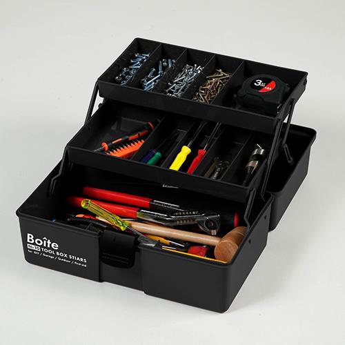 ベストコ MA-4029 ブラック Boiteパーツ 工具箱 ツールボックス 仕切式タイプ
