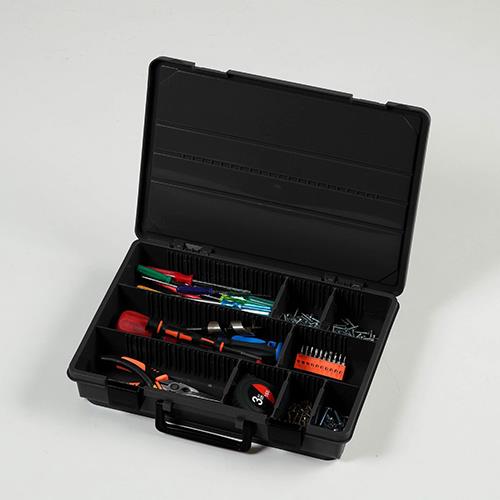 ベストコ MA-4032 ブラック 小物収納 パーツストレージ ボックス 仕切付 Boiteリビング