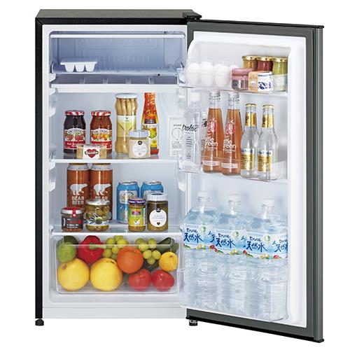 【設置+リサイクル+長期保証】アクア(AQUA) AQR-9R-DS ダークシルバー 1ドア冷蔵庫 90L 幅452mm