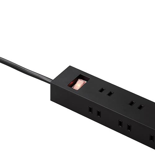 エレコム(ELECOM) ECT-1530BK ブラック 一括スイッチ付上面5口+側面5口タップ 延長コード 2ピン 3m
