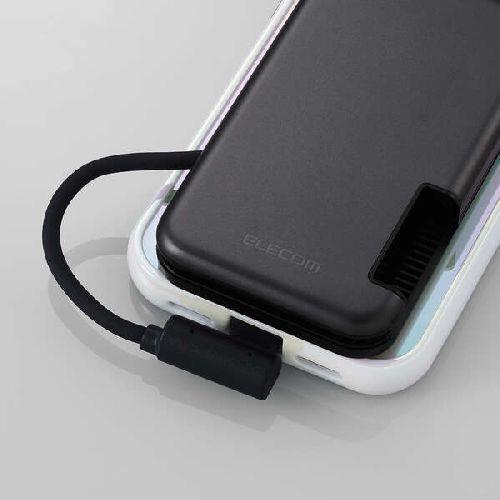 エレコム(ELECOM) ESD-EPB1000GBK(ブラック) iPhone向けケーブル一体型外付けSSD 1TB