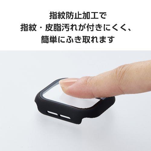 エレコム(ELECOM) AW-24BFCGBK(ブラック) アップルウォッチ カバー Series 10 (42mm) フルカバー 表面硬度10H 全面保護 2重構造
