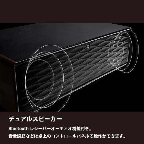 【標準設置料金込】【長期保証付】LOOZER(ルーザー) LOOZER SMART TABLE STB135 WOOD Bluetoothスピーカー 2ドア冷蔵庫付テーブル 135L