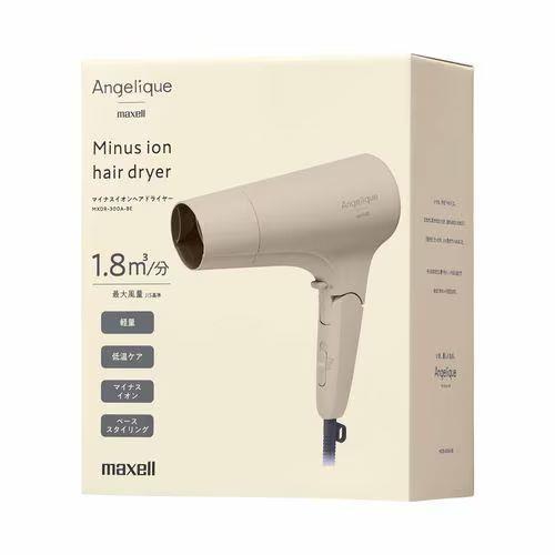 マクセル(maxell) MXDR-300A-BE(ベージュ) Angelique(アンジェリーク) マイナスイオンヘアドライヤー
