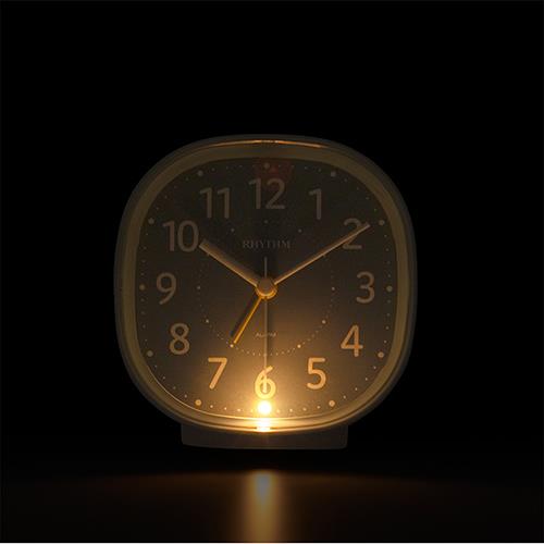 RHYTHM(リズム) 8RE674SR-08 グレー リフレR674 クオーツめざまし時計