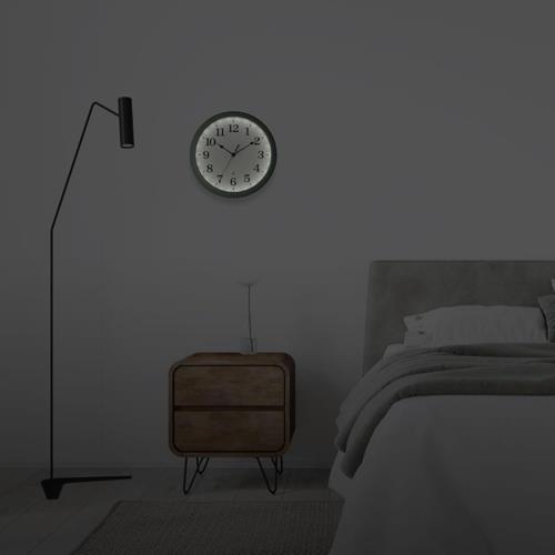 RHYTHM(リズム) 8MGA41ND04 ブルー クオーツ掛け時計 連続秒針 見やすいフォント 暗所自動点灯