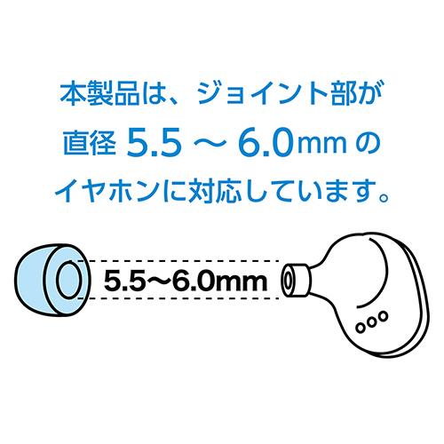 ミヨシ AAC-TH02-S4P 低反発イヤーピース 完全ワイヤレス用 Sサイズ