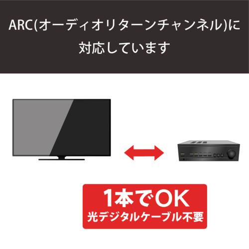 エレコム(ELECOM) DH-HD14SSM10BK ブラック イーサネット対応 スーパースリムHDMIケーブル/A-C 1m