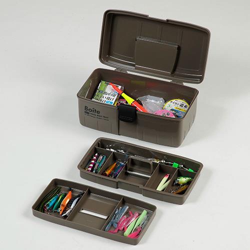 ベストコ MA-4024(ブラウン) Boiteパーツ 工具箱 ツールボックス 中皿式タイプ